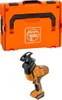 An orange storage case and an orange and black reciprocating saw are shown against a white background. Produktbild-Vorschau