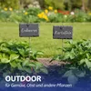 Gartenstecker Schieferschild 12er Set 10x40x4,5cm Edelstahl Produktbild-Vorschau 4