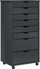 A dark gray storage cabinet with multiple drawers. Náhled obrázku produktu