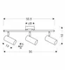 Candellux Messing Deckenleuchte Colly für Glühbirne 3x GU10 Produktbild-Vorschau 4
