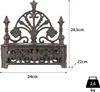 Mangeoire pour chien en fonte marron antique avec bol en Voir les images du produit 3