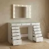 MENZZO Coiffeuse moderne 13 tiroirs avec miroir lumineux et Voir les images du produit 4