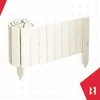 A rolled-up wooden garden border with stakes. Produktbild-Vorschau