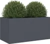 vidaXL Kvetináč antracit 62x30x29 cm oceľ Náhľad obrázku produktu 4