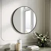 SONNI nástenné zrkadlo make-up zrkadlo okrúhle 60 cm s Náhľad obrázku produktu 4