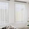 Interior view of a room with two windows covered by white sheer curtains and blinds. Produktbild-Vorschau