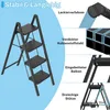 XINZI Escabeau 4 marches pliable, échelle en acier, tapis Voir les images du produit 3