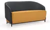 Design 2 Sitzer Sofas Lounge Sofa Leder Polster Stoff Luxus Produktbild-Vorschau 1
