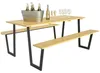 Outsunny tenda da birra in legno set 3 pezzi con tavolo da Anteprima dell’immagine prodotto 1