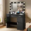 Coiffeuse avec éclairage LED, luminosité réglable, avec Voir les images du produit 7