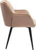 Stuhl 6er-Set - Samt & Metall - Beige - PEGA von Pascal Produktbild-Vorschau 6