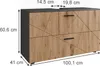 Mobiletto per lavabo Vicco Irma Antracite/Rovere dorato Anteprima dell’immagine prodotto 2