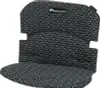 A close-up studio shot of a black and white geometric patterned seat cushion for a high chair. Produktbild-Vorschau