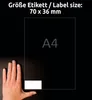 Avery Zweckform 3475 Universal-Etiketten, 70 x 36 mm, Produktbild-Vorschau 10
