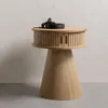 karri nachttisch rund holz natur Produktbild-Vorschau 2