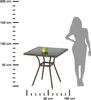 Halmar | Balkontisch - Garten Tisch - Mobil - Glasplatte - Produktbild-Vorschau 3