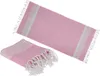 Rosa/Weißes Fouta-Hamamtuch (für Sauna & Strand) Produktbild-Vorschau 1