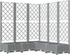 vidaXL květináč s mříží Světle šedý 120x120x121,5 cm PP Náhled obrázku produktu 1