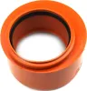 A close-up studio shot of an orange pipe fitting. Produktbild-Vorschau
