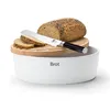 Continenta Brottopf Oval Brotkasten aus weißem Keramik mit Produktbild-Vorschau 2