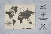 MuchoWow® Mauspad Mousepad Weltkarte - Holz - Vintage 23x19 Produktbild-Vorschau 2