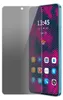 A privacy screen protector is shown on a smartphone screen. Produktbild-Vorschau