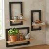 Scaffale da parete Relaxdays, set da 3 pezzi, metallo e Anteprima dell’immagine prodotto 2