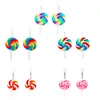 Mode Regenbogen Lollipop Candy Baumeln Haken Ohrringe Produktbild-Vorschau 4