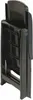 A black folding chair shown from the side. Anteprima dell’immagine prodotto
