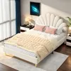 CDGlobal čalúnená posteľ 140x200cm s čelom v tvare kvetu, Náhľad obrázku produktu 11