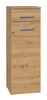 A tall, narrow wooden cabinet with two drawers and silver handles, shown against a white background. Voir les images du produit