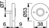Hoppe Türdrückerrosette-Paar 42KV Durchmesser 53mm Stärke Produktbild-Vorschau 2