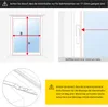Diagrams and text explaining how to measure and install blinds. Produktbild-Vorschau