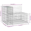 Gartenbank aus Gabionen 92x71x65,5 cm Massivholz Kiefer Produktbild-Vorschau 8