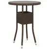vidaXL Table de jardin Ø60x75 cm verre dur et poly rotin Voir les images du produit 6