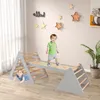 Two young children playing on a wooden climbing structure in a room. Anteprima dell’immagine prodotto