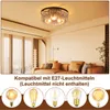 Lámpara de techo ZMH, cristal, ideal para dormitorio. Vista previa de la imagen del producto 3