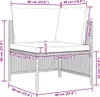 Divano angolare modulare con cuscini in poly rattan nero Anteprima dell’immagine prodotto 7
