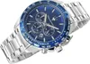 A close-up, angled view of a men's Maserati watch with a blue dial and silver band, set against a white background. Náhľad obrázku produktu