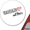 Huuraa Aufkleber Trauzeugin mit Herz 10cm rund Sticker Produktbild-Vorschau 2