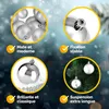 Lot de 54 boules de Noël en plastique robuste Décoration de Voir les images du produit 5