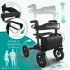 ELONEO Rollator pieghevole con sedile, rollator per esterni Anteprima dell’immagine prodotto 7