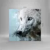 Bilder auf glas - Einteilig - Weiß Der Wolf Bild - 30x30cm Produktbild-Vorschau 3