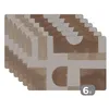 MuchoWow® Podložky Sada 6 umývateľných podložiek 45x30 cm Náhľad obrázku produktu 1