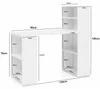 Bureau FineBuy blanc avec étagère 120 x 120 x 53 cm en bois Voir les images du produit 3