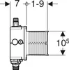 Geberit Rohbauset Urinal Universal für Steuerungen 116.xxx Produktbild-Vorschau 4