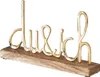 Schriftzug Du Und Ich L25cm Gold Mango Holz Tischdeko Produktbild-Vorschau 1