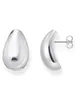 A pair of silver hoop earrings displayed on a white background. Anteprima dell’immagine prodotto