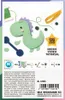The back of a product package for a DIY felt dinosaur sewing kit. Produktbild-Vorschau