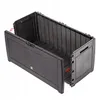 An open, dark brown plastic storage box with a textured lid partially attached. Podgląd zdjęcia produktu
